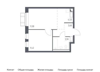 Продажа однокомнатной квартиры, 32.6 м2, Московская область