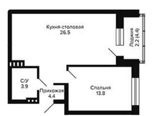 Продажа двухкомнатной квартиры, 50.8 м2, Новосибирск, 18-й Бронный переулок, Кировский район