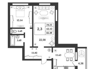 Продам 2-комнатную квартиру, 62 м2, Новгородская область