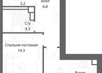 Продается 1-комнатная квартира, 40.1 м2, Москва, жилой комплекс Нагатино Ай-Ленд, к1, ЖК Нагатино Ай-Ленд