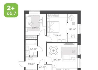 Продам 2-комнатную квартиру, 65.7 м2, Тюмень