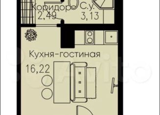 Продажа квартиры студии, 24.3 м2, Мурино, улица Шувалова, 35