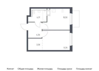 Продается однокомнатная квартира, 34.6 м2, Ленинградская область