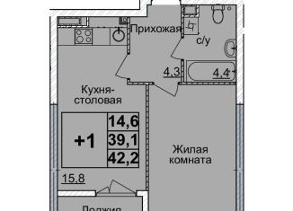Продам 1-ком. квартиру, 42 м2, Нижегородская область