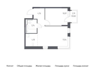 1-комнатная квартира на продажу, 41.3 м2, Ленинский городской округ, жилой комплекс Новое Видное, 17