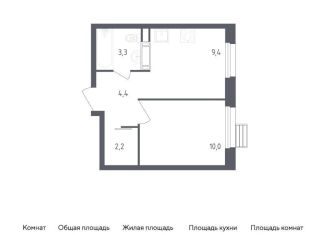 Продается 1-комнатная квартира, 29.3 м2, Москва, жилой комплекс Эко Бунино, к18-19