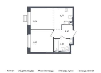 Продается 1-ком. квартира, 36.2 м2, посёлок Мирный, улица Академика Северина, 14