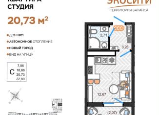 Квартира на продажу студия, 20.7 м2, Ульяновск, жилой комплекс ЭкоСити, 11