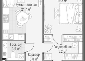 Продается однокомнатная квартира, 70.4 м2, Москва