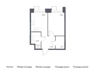 Продам однокомнатную квартиру, 34.6 м2, поселение Мосрентген, многофункциональный комплекс Тропарево Парк, к2.3