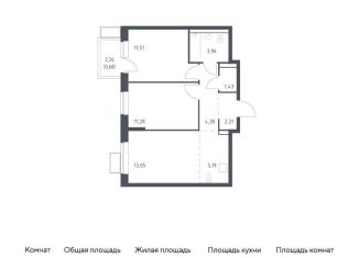Продается 2-комнатная квартира, 53.8 м2, посёлок Жилино-1, жилой комплекс Егорово Парк, к3.2