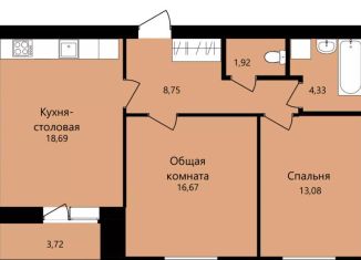 Продаю двухкомнатную квартиру, 65.3 м2, Мордовия, улица Филатова, 11
