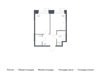 Продам однокомнатную квартиру, 35.3 м2, поселение Мосрентген, многофункциональный комплекс Тропарево Парк, к2.2