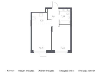 Продажа однокомнатной квартиры, 37 м2, Балашиха, жилой квартал Новоград Павлино, к34