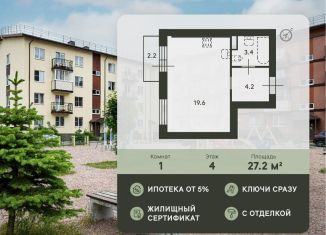 Продажа 1-комнатной квартиры, 27.2 м2, Ленинградская область, посёлок Щеглово, 92