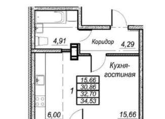 Продаю 1-комнатную квартиру, 34.7 м2, Хабаровск