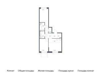 Продается 2-комнатная квартира, 61.3 м2, Санкт-Петербург, Советский проспект, 10, ЖК Живи в Рыбацком
