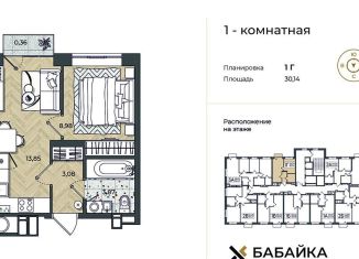 Продается однокомнатная квартира, 30.1 м2, Астрахань