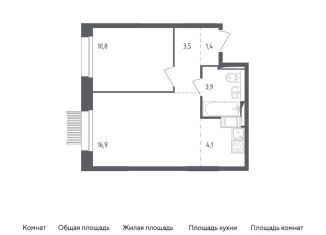 Продается однокомнатная квартира, 40.6 м2, Мытищи, жилой комплекс Мытищи Парк, к4.1