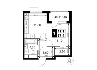 Продажа 1-комнатной квартиры, 37.4 м2, Химки