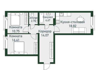 Продается 2-ком. квартира, 66.7 м2, Челябинская область, Спортивная улица, 16