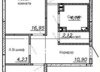 2-комнатная квартира на продажу, 69.3 м2, Воронеж, Ленинский район, улица Ворошилова, 90лит12
