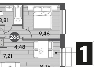 Продажа 1-комнатной квартиры, 33.7 м2, Пушкино