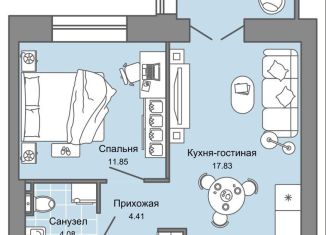 2-комнатная квартира на продажу, 40 м2, Киров, Ленинский район
