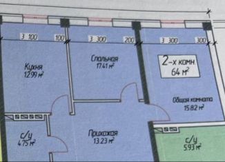 2-ком. квартира в аренду, 64 м2, Избербаш, улица Г. Брода, 2
