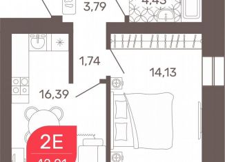 2-ком. квартира на продажу, 42.7 м2, Чита
