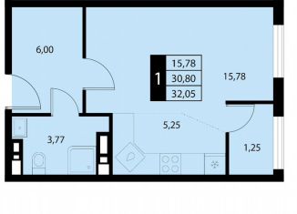 Продается квартира студия, 35 м2, посёлок городского типа Партенит, Санаторная улица