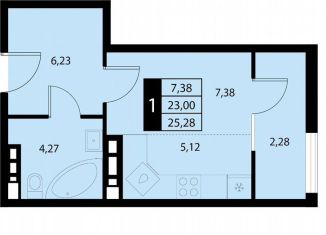 Продается квартира студия, 25.8 м2, посёлок городского типа Партенит, Санаторная улица