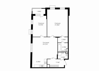 Продам двухкомнатную квартиру, 103.5 м2, поселок дачного хозяйства Жуковка, КП Жуковка-1, 53, ЖК Точка Отсчёта