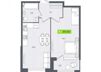 Продам 1-ком. квартиру, 39.2 м2, Санкт-Петербург, Приморский район, Планерная улица, 87к1