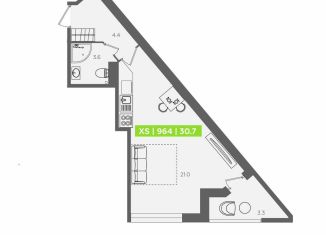 Продам квартиру студию, 30.7 м2, Санкт-Петербург, муниципальный округ Юнтолово, Планерная улица, 87к1