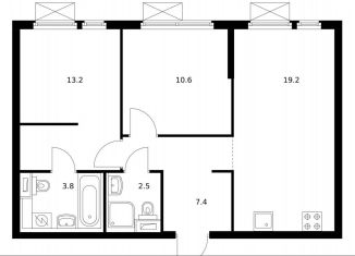 Продажа 2-комнатной квартиры, 56.7 м2, Котельники, ЖК Белая Дача Парк, микрорайон Парковый, 2