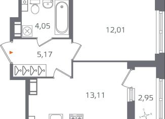 Однокомнатная квартира на продажу, 35.8 м2, Санкт-Петербург, Калининский район