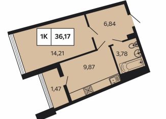 Продажа 1-комнатной квартиры, 36.2 м2, Сочи