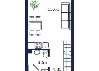 Продам квартиру студию, 23 м2, Тюмень, улица Мелиораторов, 6А