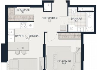 Продам 2-комнатную квартиру, 45.5 м2, Москва, Гродненская улица, 18, Можайский район