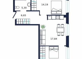 Продам 2-комнатную квартиру, 54 м2, Тюмень, Центральный округ, улица Мелиораторов, 6А