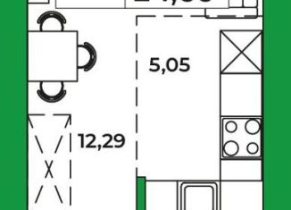 1-ком. квартира на продажу, 24.7 м2, Республика Башкортостан
