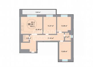 Продам 4-ком. квартиру, 104 м2, Балашиха, улица Разина, 1А, ЖК 28 микрорайон