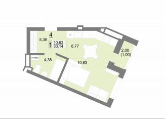 Продаю квартиру студию, 30.1 м2, Екатеринбург, Тенистая улица, 8с5