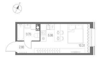 Продается однокомнатная квартира, 21.9 м2, Санкт-Петербург, метро Балтийская
