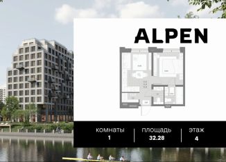Продажа однокомнатной квартиры, 32.3 м2, Санкт-Петербург, Красногвардейский район