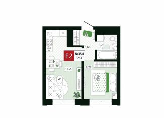 Продам 1-ком. квартиру, 32.9 м2, Тула