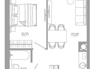 Продам 1-комнатную квартиру, 35.4 м2, Астрахань, Боевая улица, 132с2