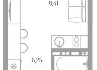 Продам квартиру студию, 21 м2, Астрахань, Боевая улица, 132с2