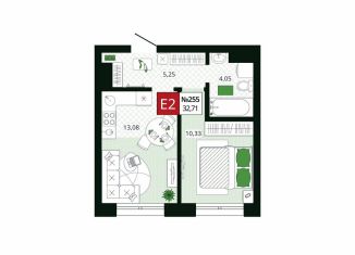 Продажа однокомнатной квартиры, 32.7 м2, Тула, улица Павшинский Мост, 1к1